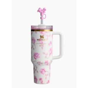 Stanley X LoveShackFancy Quencher 40 Oz in Ribbon Rosa Print NIB